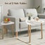 Wood Coffee Table Set 2 Nest Sofa Bed Side Dining Nightstand Cocktail Tea Cafe Carousel 7