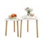 Wood Coffee Table Set 2 Nest Sofa Bed Side Dining Nightstand Cocktail Tea Cafe Carousel 9