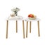 Wood Coffee Table Set 2 Nest Sofa Bed Side Dining Nightstand Cocktail Tea Cafe Carousel 11