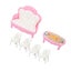 1/16 scale dollhouse living room furniture miniature sofa coffee table with Carousel 6