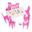 miniature dining table 1:12 Dollhouse Dining Table Set for Kids Broaden Carousel 6