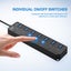 USB Hub 3.0,7-Port USB Hub Splitter with Individual On/Off Switches and Lights,3 Carousel 8