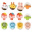 12 PCS DIY Stackable Suction Cup Spinner Toys Carousel 8