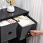 Chest of 8 Drawers Black Bedroom Dresser Storage Organizer Unit Fabric Carousel 8