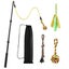 Interactive Flirt Toy Pole Dog Cat Play Wand Retractable Agility Training Stick Carousel 11