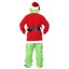 Green Deluxe Monster Costume for Men 7PCS Adult Santa Suit Set Furry Christmas S Carousel 4