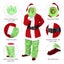 Green Deluxe Monster Costume for Men 7PCS Adult Santa Suit Set Furry Christmas S Carousel 5