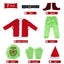 Green Deluxe Monster Costume for Men 7PCS Adult Santa Suit Set Furry Christmas S Carousel 6