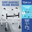 Folding Medical Mobility Walker Adult Walking Frame Carousel 3