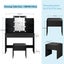 Modern Dressing Table Makeup Desk Vanity Table Stool Set with LED Lights Mirror Carousel 6