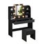 Modern Dressing Table Makeup Desk Vanity Table Stool Set with LED Lights Mirror Carousel 12