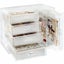 Acrylic Jewelry Box Organizer Earring Rings Holder 4 Velvet Drawers Display Case Carousel 6