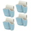 sink drain holder sponge organizer 4Pcs Sink Sponge Holder PP 2 Layer Adjustable Carousel 1