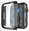 Hard PC Case with Tempered Glass Screen Protector Compatible with Apple Watch Se Carousel 2