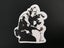 ** BANKSY ART ** 1 x Sticker - Photographer takes pic of Flower (4.6cm) Carousel 1