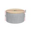 Artiss Storage Blanket Box 60Cm Linen Round Grey Blanket Boxes Carousel 2