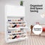 Wooden Shoe Cabinet Shoes Storage Rack Organiser Wooden Shelf Drawer 45 Pairs Carousel 12