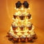Cupcake Stand 4 Tier Acrylic Cake Dessert Pastry Display Holder LED String Light Carousel 3
