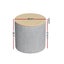 Artiss Storage Blanket Box 40Cm Linen Round Grey Blanket Boxes Carousel 2
