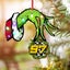 Christmas Tree Ornament Xmas Grinch Hanging Decorations Green Santa Hand Carousel 6