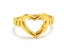 Open Heart Titanium Ring in Gold Finish Carousel 1