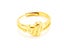 Heart-Shaped Gold-Plated Titanium Open Ring Carousel 1