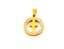 Gold-Plated Titanium Cross Pendant with Zirconia Carousel 1