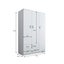 180cm Wardrobe Cabinet Bedroom Clothes Storage Organiser Cupboard 3 Doors White Carousel 6