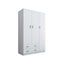 180cm Wardrobe Cabinet Bedroom Clothes Storage Organiser Cupboard 3 Doors White Carousel 7