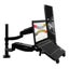 Loctek 10"-30" Single Monitor Ergonomic Gas Spring Arm - With 10.1"-17.3" Laptop Carousel 11