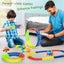 Race Tracks and LED Electric Anti-Gravity Race Car Toy 92pcs Bendable Rainbow Carousel 5