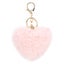 handbag decorations Heart Shaped Fluffy Plush Ball Keychain Pendant Handbag Carousel 3