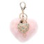 handbag decorations Heart Shaped Fluffy Plush Ball Keychain Pendant Handbag Carousel 8