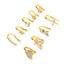 no piercing nose clip kit 9 Pcs Fake Nose Rings Shiny Fashionable No Piercing Carousel 3