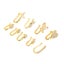 no piercing nose clip kit 9 Pcs Fake Nose Rings Shiny Fashionable No Piercing Carousel 7