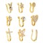 no piercing nose clip kit 9 Pcs Fake Nose Rings Shiny Fashionable No Piercing Carousel 8