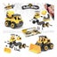 39pc Construct IT Buildables 2-in-1 Construction Truck Set w Case Kids 3+ Yellow Carousel 6