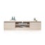 TV Stand Wooden Cabinet 2 Doors Storage Oak Carousel 8
