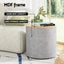 Artiss Storage Blanket Box 40Cm Linen Round Grey Blanket Boxes Carousel 4