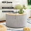 Artiss Storage Blanket Box 60Cm Linen Round Grey Blanket Boxes Carousel 4