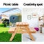 Keezi Kids Outdoor Table And Chairs Picnic Bench Set Children Kids Play Table & Carousel 4