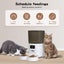 Pawz 5L Automatic Pet Feeder Double Bowl Dog Cat Auto Smart Food Dispenser Timer Carousel 5