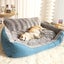 Size 120cmx90cmx37cm High back bolster comfort Pet bed Dog Bed Super Thick Warm Carousel 5