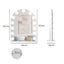 Yezi Hollywood Mirror Arch-shaped Vanity Makeup Mirror with Lights Tabletop Carousel 9