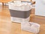 35L Collapsible Laundry Basket Clothes Washing Organizer Bin Grey Carousel 6