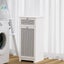 Artiss Laundry Hamper Cabinet Bathroom Storage White Rattan Clothes Basket Laund Carousel 5