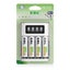 8Pcs EBL 2800mAh AA Rechargeable Batteries + 4-Bay 2A USB AA AAA Battery Charger Carousel 6