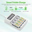 8Pcs EBL 2800mAh AA Rechargeable Batteries + 4-Bay 2A USB AA AAA Battery Charger Carousel 9