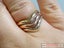 V Shaped Tri-color Ring in 9ct Gold Carousel 7