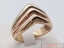 V Shaped Tri-color Ring in 9ct Gold Carousel 3